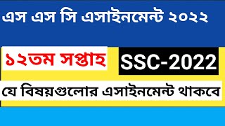 ssc 2022 assignment 12th week question।। ssc 12th week assignment question 2022 [upl. by Odama754]