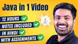 Complete Java in one Video  Java Tutorial For Beginners in Hindi with Notes 🔥 [upl. by Llenyar46]