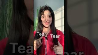 Difference between tear amp tear Heteronyms english shorts youtubeshorts [upl. by Acimaj]