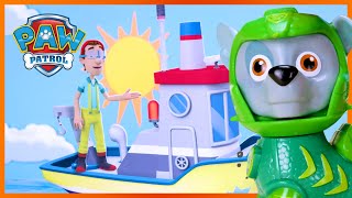 Aqua Pups Stop a Robotic Squid 🦑 PAW Patrol  Toy Play for Kids [upl. by Katzman]