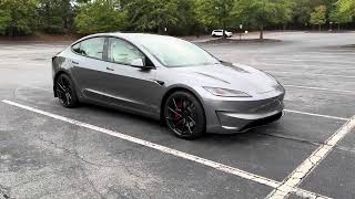 2024 Tesla Model 3 Performance Quicksilver with White Interior [upl. by Nosille]