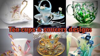 Tea cups amp saucers designsRoyal world [upl. by Leiser]