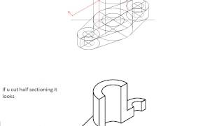 Engineering Drawing TutorialsSectional Pictorial with front and side view T 53 a [upl. by Evyn]