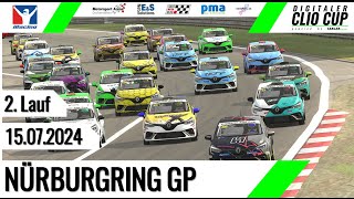 Digitaler Clio Cup 2024  2 Lauf NÃ¼rburgring GP [upl. by Stovall]