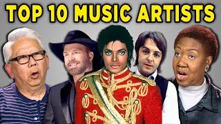 ELDERS REACT TO TOP 10 MUSIC ARTISTS OF ALL TIME [upl. by Yunfei549]