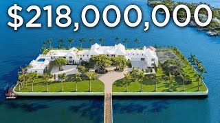 Touring a 218000000 Florida Mega Mansion on a Private Island [upl. by Avilla791]