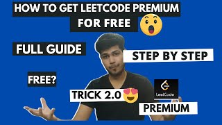 Access Leetcode premium functionality for free😍🔥  How to get leetcode premium for free  Trick 20😍 [upl. by Puri363]