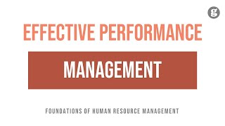 Criteria for Effective Performance Management [upl. by Nymrak]