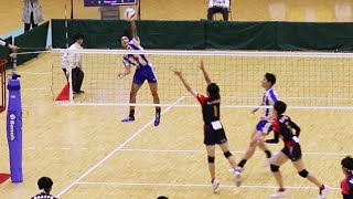 【春高京都2023】決勝 洛南 vs 東山 第1セット＜男子バレーボール＞ [upl. by Dnana314]