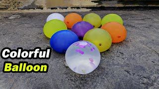 Pop Colorful Water Balloons  Popping Balloon Slow Motion [upl. by Hansel365]