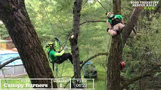 Pro First Responders Demonstrate Arborist Rescue  Scenario 1  2020 TreeStuff Rescue Rally [upl. by Damicke]