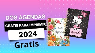 DIY agenda 2024 para imprimir gratis les regalo dos nuevas agendas [upl. by Dez]