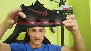 ZAPATILLAS NIKE AIR MAX SCORPION NEGRO Y ROJO EN EL BUCH Y CAMARA [upl. by Idrahs]