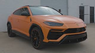 Lamborghini Urus  Arancio Borealis Orange  Full Wrap  XPELs Stealth PPF  Veloce Autoworks  4K [upl. by Malorie131]