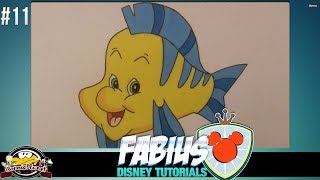 Disney Tutorial  Wie zeichnet man den Fisch Fabius aus Arielle 11 [upl. by Myrwyn]