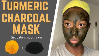 DIY Turmeric amp Activated Charcoal Face Mask for Clear Smooth Skin  Tested amp Tried [upl. by Eadas]