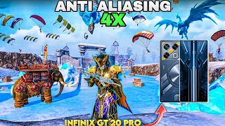 INFINIX GT 20 PRO💀🔥SMOOTH  120 FPS WITH ANTI ALIASING  4X  35 UPDATE PUBG BGMI TEST 2024 [upl. by Kliber247]