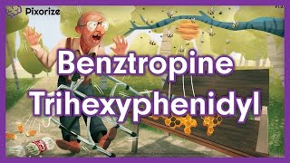 Benztropine Trihexyphenidyl Mnemonic for USMLE [upl. by Hgielra266]