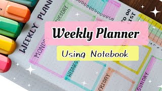 Planner 2024  Weekly Planner Ideas using Notebook [upl. by Notlek]