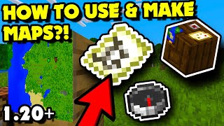 How to USE amp MAKE MAPS in Minecraft 1206 Java Cartography Table  Map Guide For New Players [upl. by Alfy]