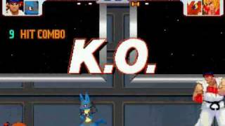 DANICK MUGEN  RYU AND LUCARIO VS KEN AND BLAZIKEN [upl. by Teerell]