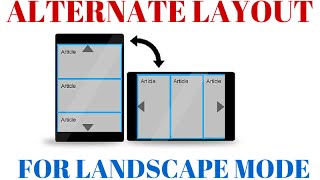 Creating an Alternate Landscape Layout ANDROID DEVELOPMENT [upl. by Htebarual]