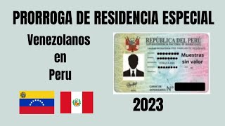 Como hacer la Prorroga de Residencia Especial 2023venezolanos en Peru [upl. by Laidlaw82]