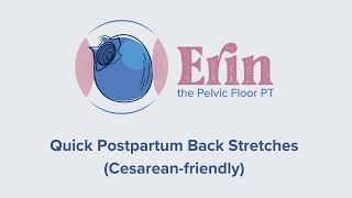 Quick Postpartum Back Stretches  safe to start 24 weeks postpartum cesareanfriendly [upl. by Llertnor285]