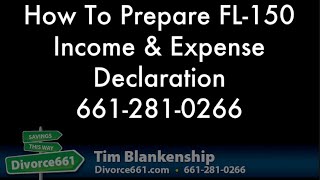 Completing California Divorce Income And Expense FL150 [upl. by Forelli]