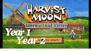 Harvest Moon Psp Hero of Leaf  Year 1 and 2 Make Money 77400 Gold [upl. by Higgins]