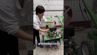 Big double rotary tillage weeder Cultivator Weeder Ditcher Hotspot I want to be popular viralvideo [upl. by Lapo738]