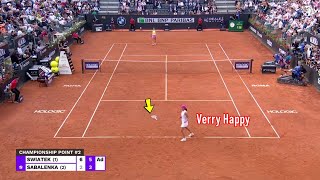 Italian Open 2024 Final  Iga Swiatek vs Aryna Sabalenka Highlights INTERNAZIONALI BNL DITALIA 🏆😊🤝 [upl. by Zak302]