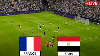 🔴LIVE  EGYPT vs FRANCE I SEMI FINAL I 2024 MENS FOOTBALL STREAM I eFOOTBALL PES 21 GAMEPLAY [upl. by Adanar327]