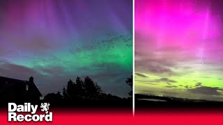 Stunning Northern Lights and shooting stars captured in the Scottish night skies [upl. by Janerich]