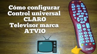 Codigo para TV ATVIO Control universal claro [upl. by Atinit203]