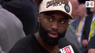 Jaylen Brown Talks Winning NBA Championship amp Appreciation for Jayson Tatum  NBA GameTime [upl. by Anailuy]