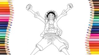 How to Color Monkey D luffy from One Pice Coloring [upl. by Cohlier269]