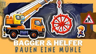 Bagger amp Baufahrzeuge ⭐ Wir bauen eine Wassermühle  Kindervideos  Kinderfilme  telekids [upl. by Muriel]