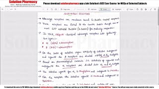 Class 15 Adrenergic Receptors Alpha amp Beta and Their Distribution  Medicinal Chemistry 01 [upl. by Llertnor]