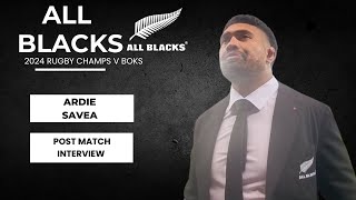 ALL BLACKS Ardie Savea chats after the 4th successive loss to the Springboks [upl. by Halet]