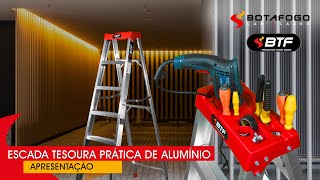 ESCADA TESOURA PRÁTICA DE ALUMÍNIO BOTAFOGO [upl. by Arretahs938]