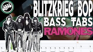 The Ramones  Blitzkrieg Bop  Bass Cover Tabs in the Video Play Along [upl. by Anola]