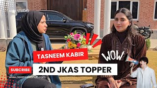 Tasneem Kabir from Srinagar Kashmirs second JKAS Topper Faza Zainab reports [upl. by Kablesh]