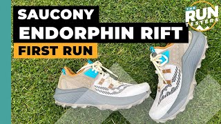 Saucony Endorphin Rift First Run Two runners try the ‘Endorphin Speed for the trails’ [upl. by Ayisan]