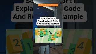 Selection Sort with Real World Example amp Code in C dsa sorting datastructures algorithms code [upl. by Magna]