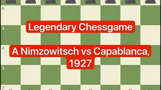 Chessgame A Nimzowitsch vs Capablanca chess chessgames games gaming chesscom checkmate [upl. by Eahsat]