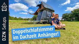 Doppelschlafzimmer im Mini Dachzelt Anhänger  Tomplan T750 mit iKamper Skycamp 20 [upl. by Eelano]