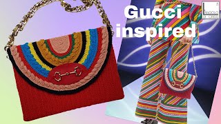 Tutorial uncinetto Borsa quotINSPIRED TO GUCCI MORSETTO ROSSO 1955quot [upl. by Missie481]