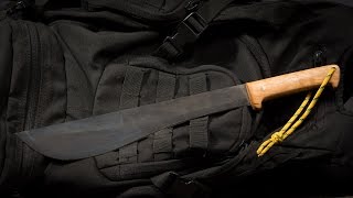 Making a Machete with No Power Tools  Survival Prepper Beginning Blade Makers [upl. by Aisiram]