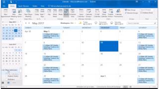 Set multiple calendar view in Outlook 2016 [upl. by Rehpoitsirhc]